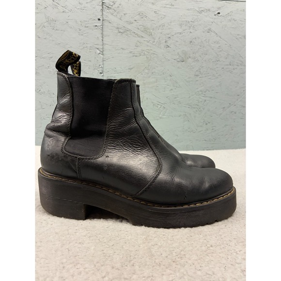 Dr. Martens Rometty Wyoming Chelsea Boots Women's 9 Black Leather Platform - Picture 1 of 15
